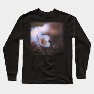 White flower in the night Long Sleeve T-Shirt